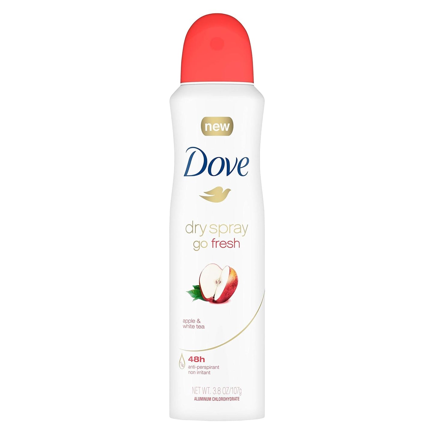 Dove Advanced Care Dry Spray Antiperspirant Deodorant for Women, Apple & White Tea, 6 pack 3.8oz